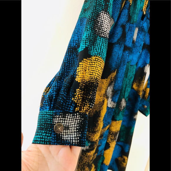 Alice & Trixie 100%Silk Dress Tunic size S Floral summer long sleeves - Picture 7 of 14